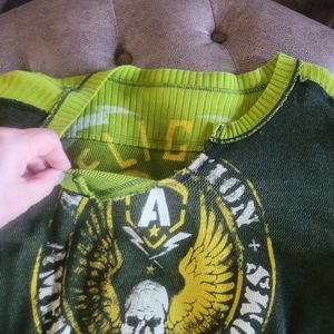 Affliction reversible sweater